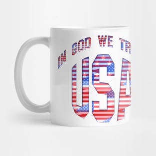 USA In God We Trust Patriotic Abstract Flag Mug